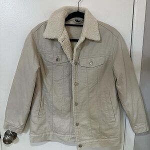 H&M Cream Jean Jacket Denim Style